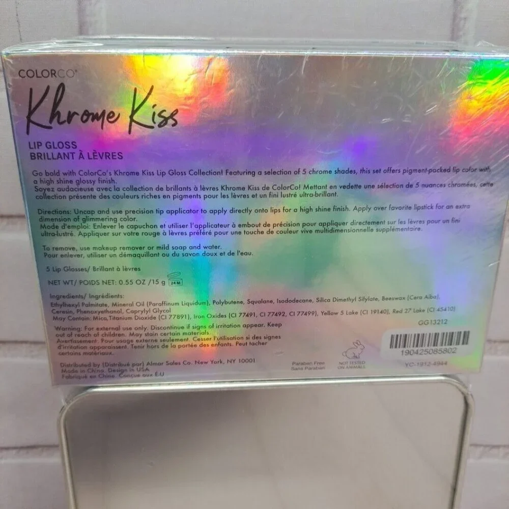 Khrome Kiss 5pc Lip Gloss, Tin Can Set‎